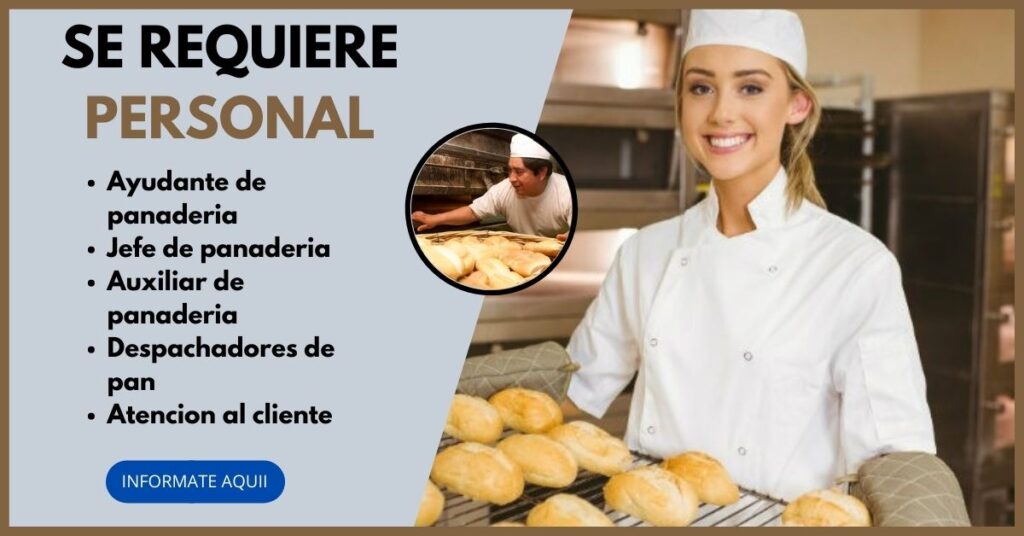 Se Requiere Personal para Panadería 2026